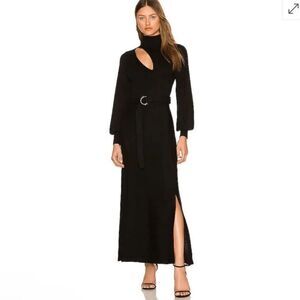 Nicholas wool blend cut out belted midi  dress NWOT XS